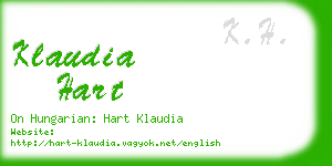klaudia hart business card
